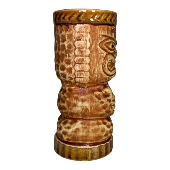 Vintage Orchids of Hawaii Green Tiki Mug Made in Japan Ceramic Drink Mug Cup. - Picture 8 of 12